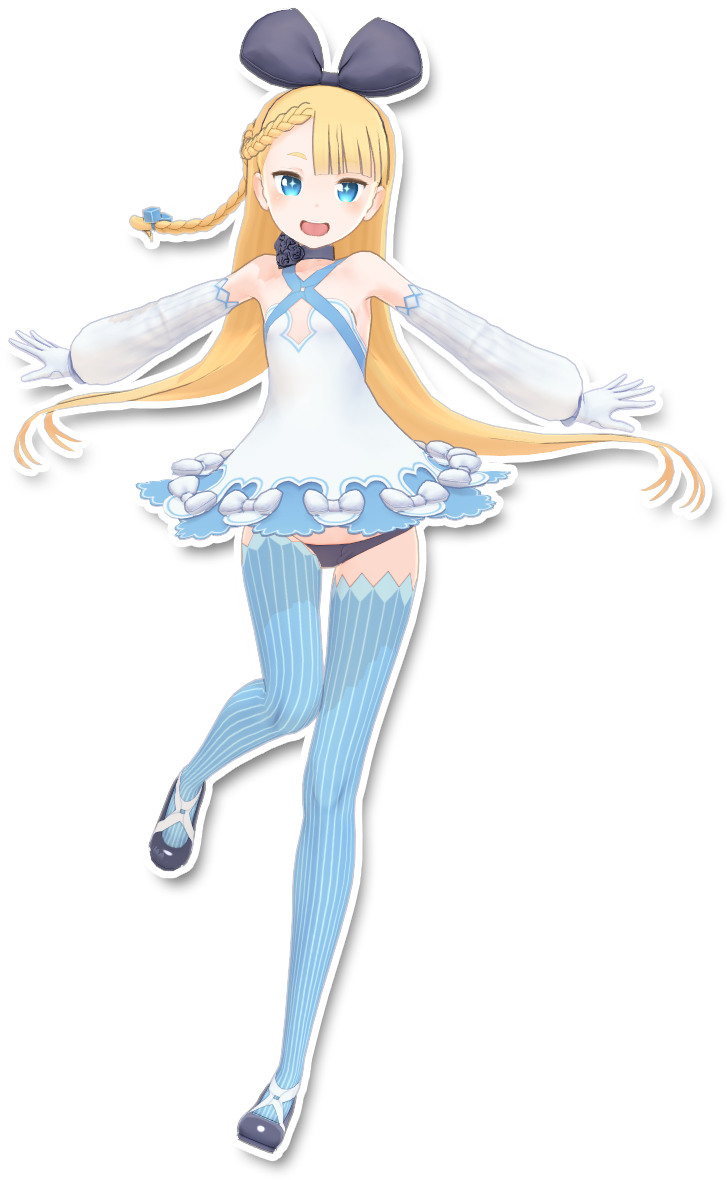 Alicia Solid Niconi Solid Niconico Official Art 1girl 3d Blonde Hair Blue Eyes Blue