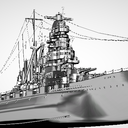 戦艦「榛名」銀製1/100模型