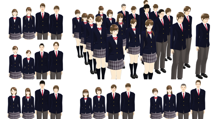 学制服 mmd