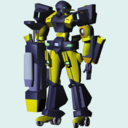 紺と黄色のロボット