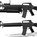 M16A2+M203 MMDモデル