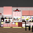 ローポリ背景ステージ「台所／キッチン」※オリジナルデザイン