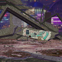 夜の街と廃墟ステージ V1.0 (PMX)